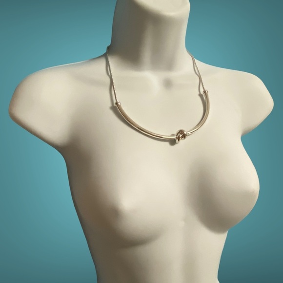 ALFANI Silver Tone Knot Collar Necklace - Picture 10 of 10